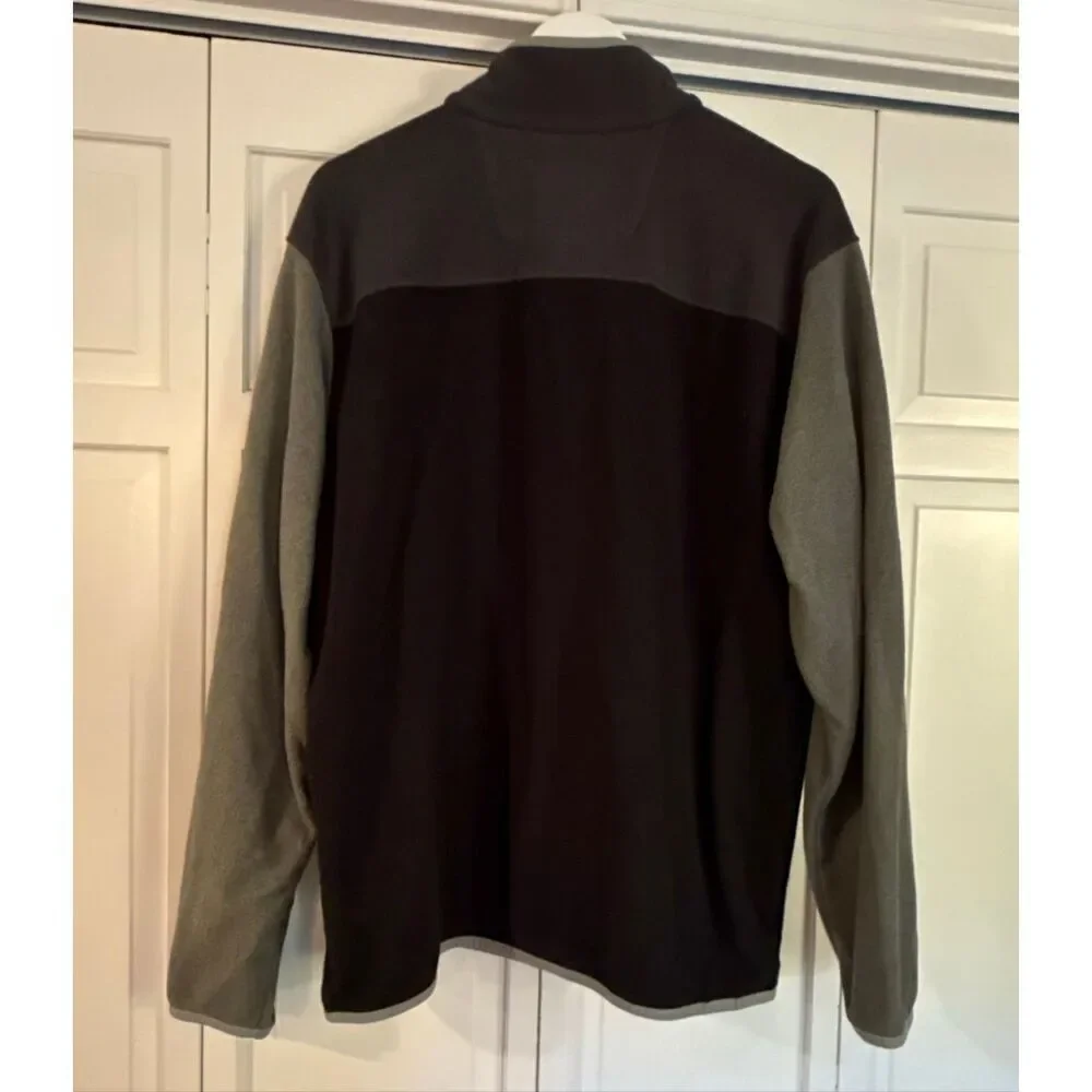 The North Face men’s grey color black quarter zip fleece size XL